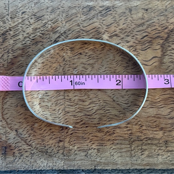 Sterling Silver open bangle stackable cuff unisex minimalist bracelet Taxco925